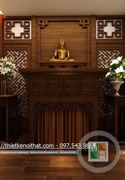 Bàn thờ đẹp tại chung cư Duplex tại Mandarin Garden Hòa Phát