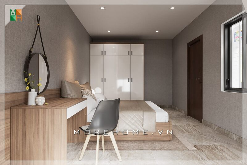 Để tạo ra một phòng ngủ hiện đại phù hợp với nhà phố, thiết kế nội thất cần được thực hiện theo phong cách hiện đại.